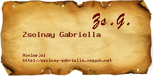 Zsolnay Gabriella névjegykártya